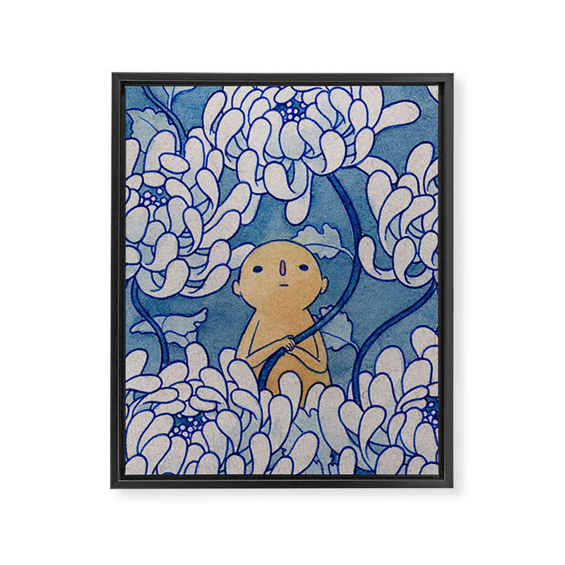 Watercolor Test (Blue) Framed Canvas Print Gallery Image 8