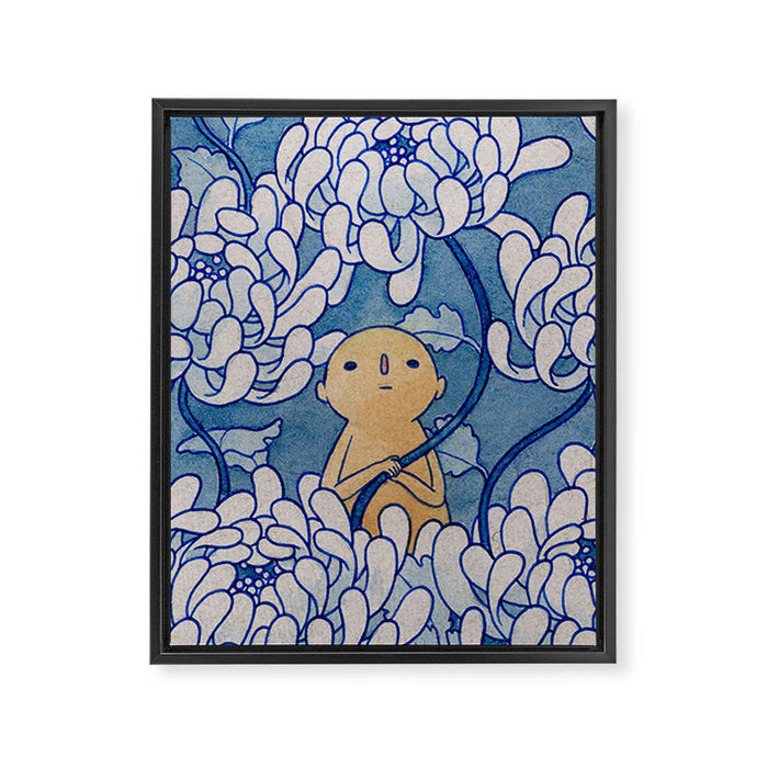Watercolor Test (Blue) Framed Canvas Print Gallery Image 1