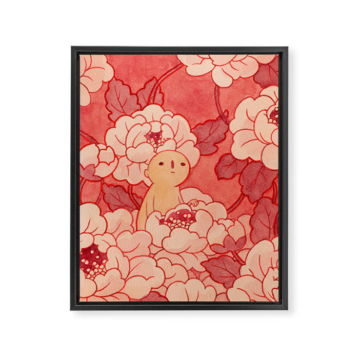 Watercolor Test (Red) Framed Canvas Print Gallery Image 1