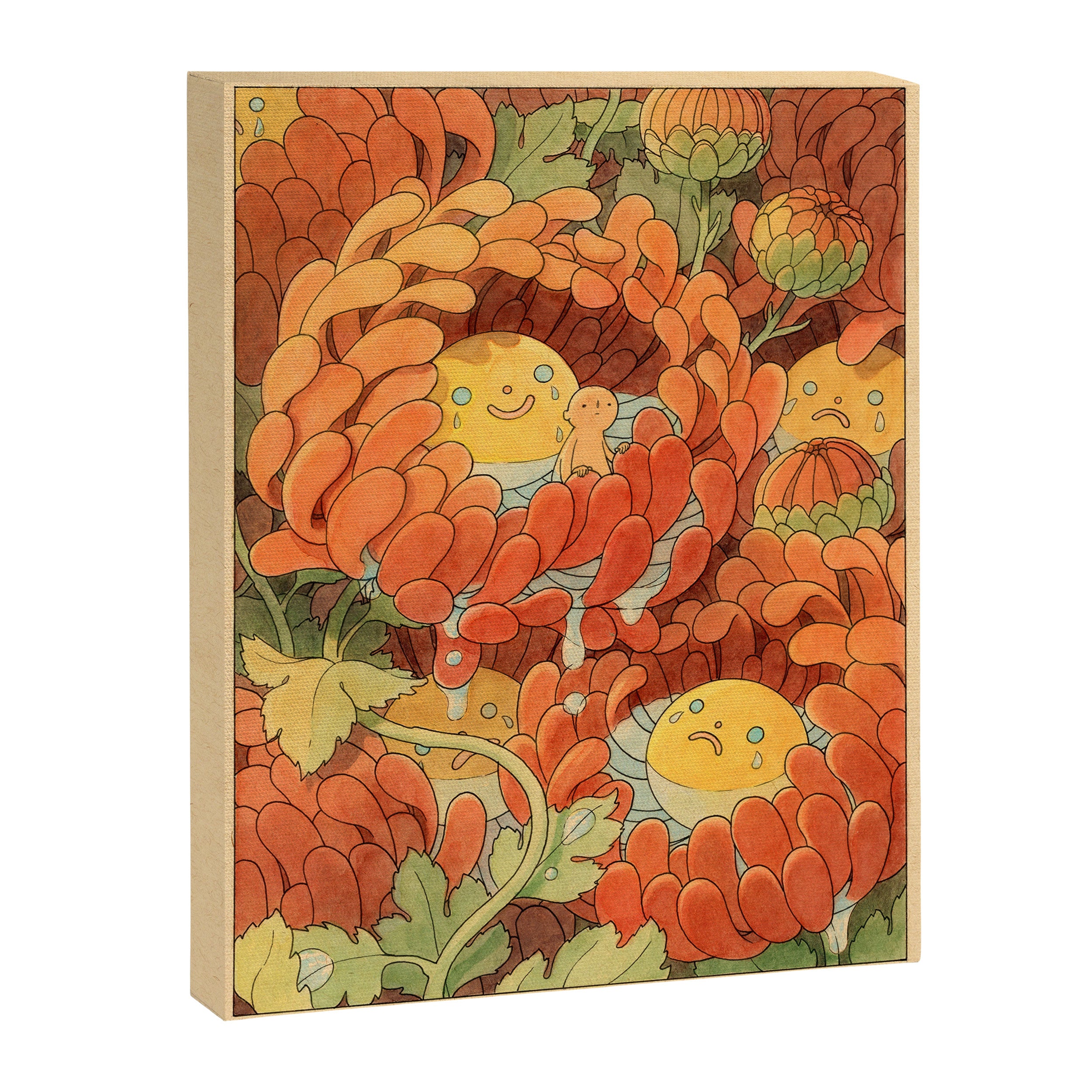 Weepy Chrysanthemums Canvas Print Gallery Image 6