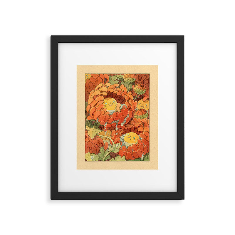 Weepy Chrysanthemums Framed Art Print Gallery Image 4