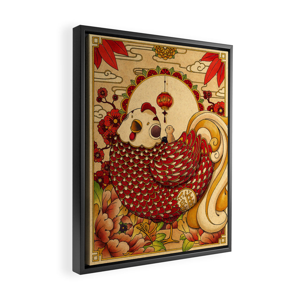Year of the Rooster Framed Canvas Print Gallery Image 2
