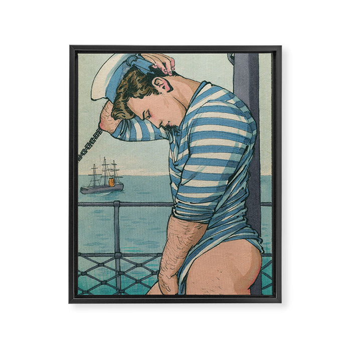 Maritime Modesty Framed Canvas Print Gallery Image 1