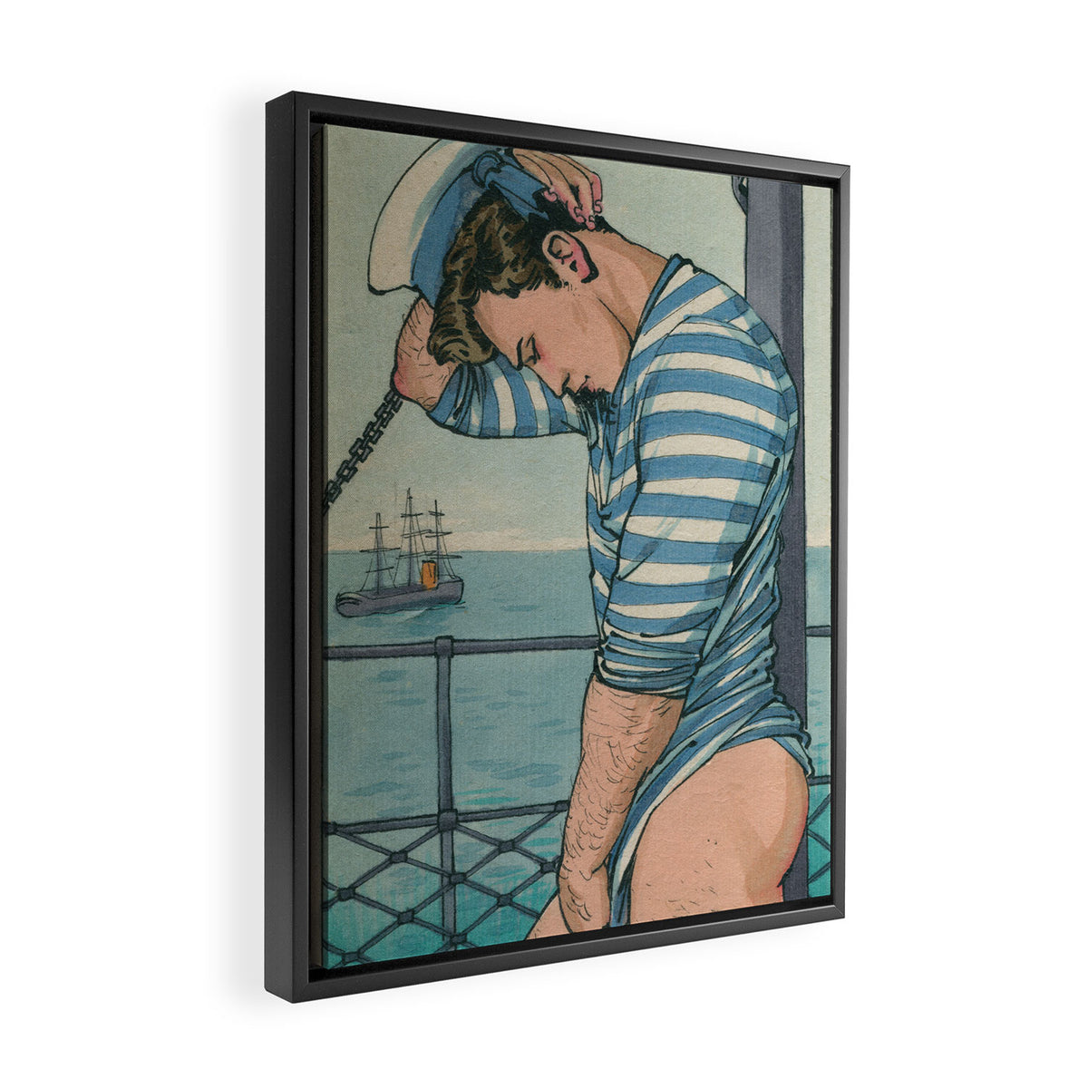Maritime Modesty Framed Canvas Print Gallery Image 2