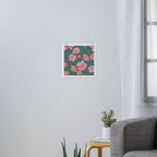 English Roses in Pink and Green Art Print Gallery Image 3