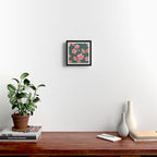 English Roses in Pink and Green Framed Art Print Gallery Image 2