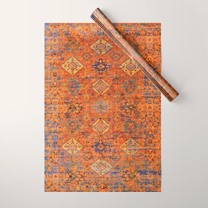 Oriental Vitange Moroccan Rug Design Wrapping Paper Gallery Image 1