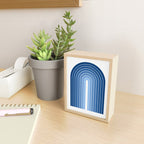 Gradient Arch VIII Bright Blue Mid Century Modern Rainbow Mini Art Print Gallery Image 2