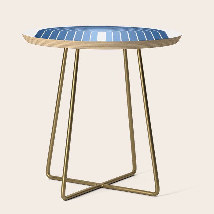 Gradient Arch VIII Bright Blue Mid Century Modern Rainbow Side Table Gallery Image 1