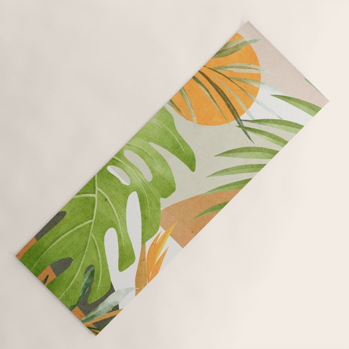 Abstract Art Tropical Leaves 20 Yoga Mat Gallery Image 1