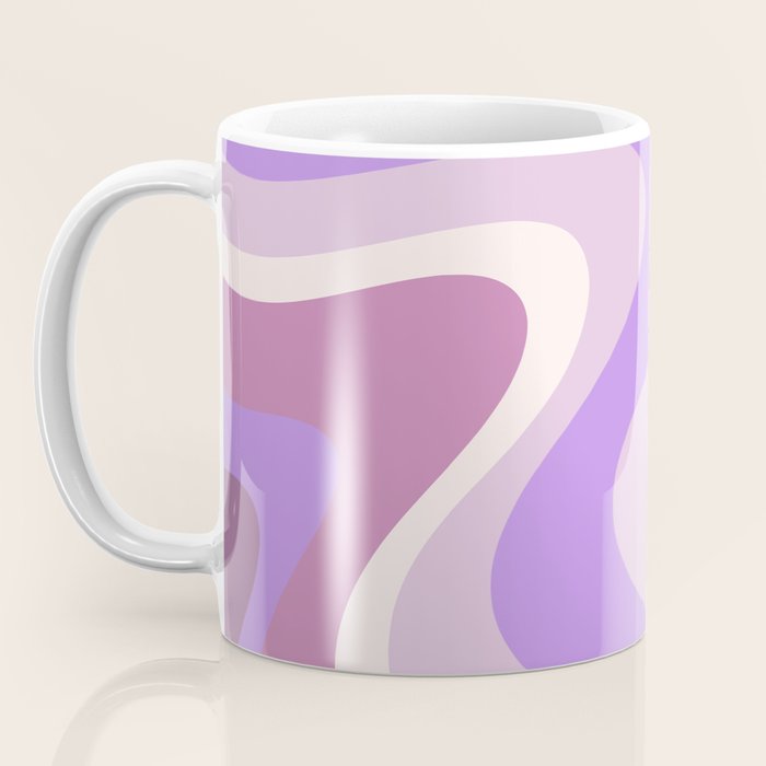 Purple Dream Retro Liquid Swirls Abstract Coffee Mug Gallery Image 3