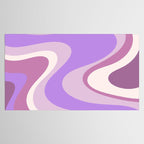 Purple Dream Retro Liquid Swirls Abstract Tablecloth Gallery Image 2
