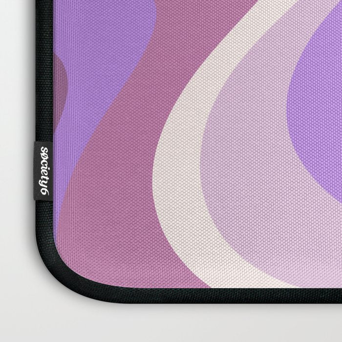 Purple Dream Retro Liquid Swirls Abstract Laptop Sleeve Gallery Image 3