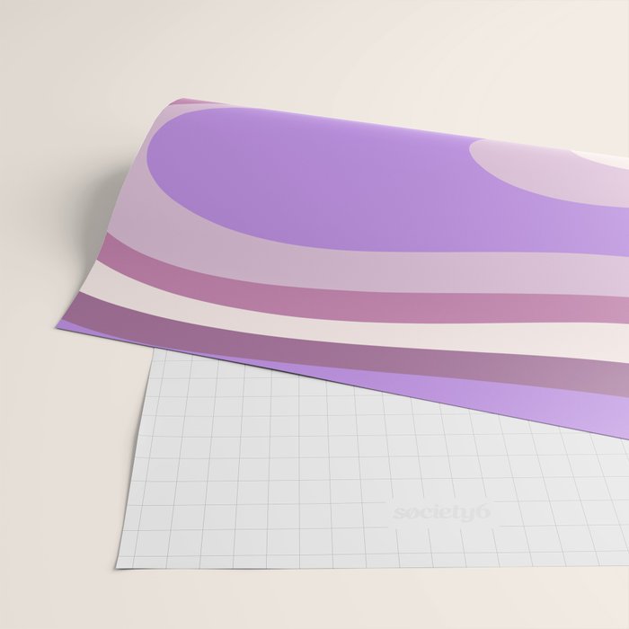 Purple Dream Retro Liquid Swirls Abstract Wrapping Paper Gallery Image 2