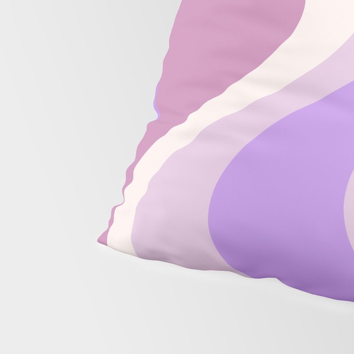 Purple Dream Retro Liquid Swirls Abstract Pillow Sham Gallery Image 4