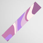 Purple Dream Retro Liquid Swirls Abstract Table Runner Gallery Image 3