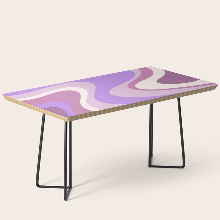 Purple Dream Retro Liquid Swirls Abstract Coffee Table Gallery Image 1