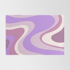 Purple Dream Retro Liquid Swirls Abstract Rug Gallery Image 2