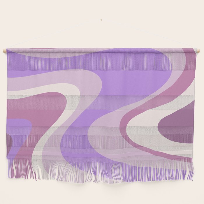 Purple Dream Retro Liquid Swirls Abstract Wall Hanging Gallery Image 1