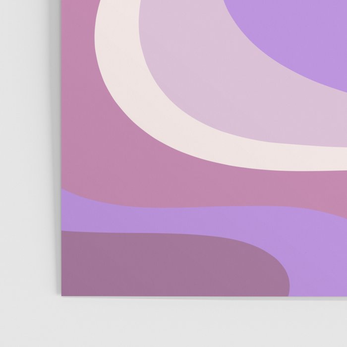 Purple Dream Retro Liquid Swirls Abstract Poster Gallery Image 3
