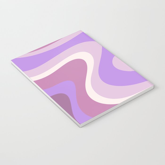 Purple Dream Retro Liquid Swirls Abstract Notebook Gallery Image 3