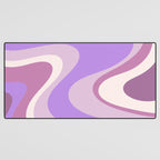 Purple Dream Retro Liquid Swirls Abstract Desk Mat Gallery Image 3