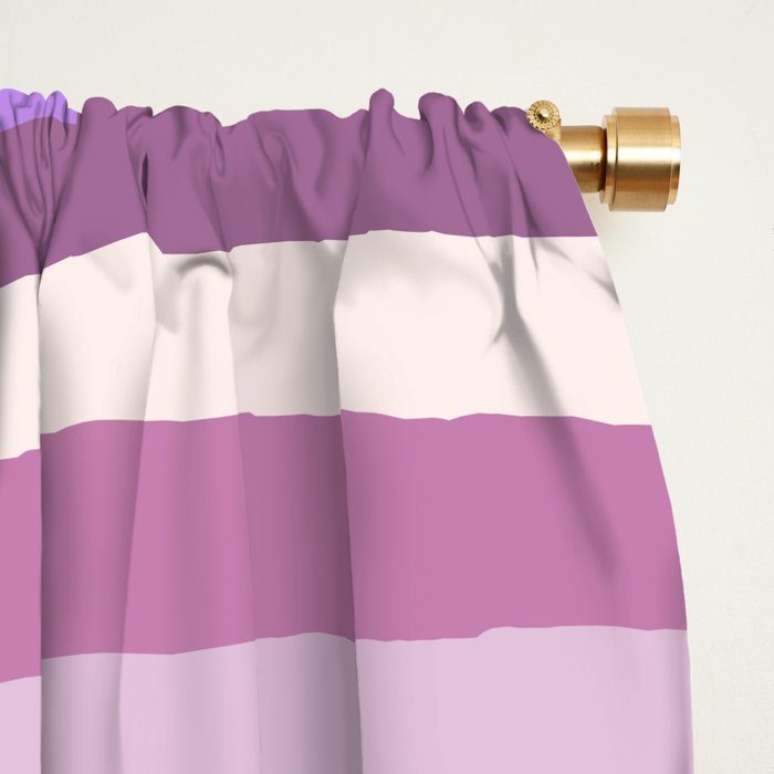 Purple Dream Retro Liquid Swirls Abstract Window Curtain Gallery Image 2