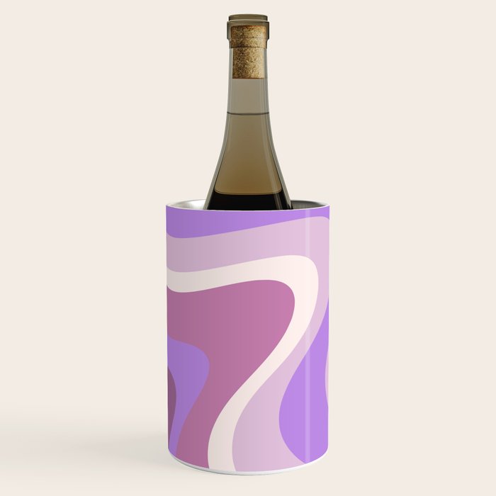 Purple Dream Retro Liquid Swirls Abstract Wine Chiller Gallery Image 2