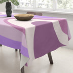 Purple Dream Retro Liquid Swirls Abstract Tablecloth Gallery Image 3