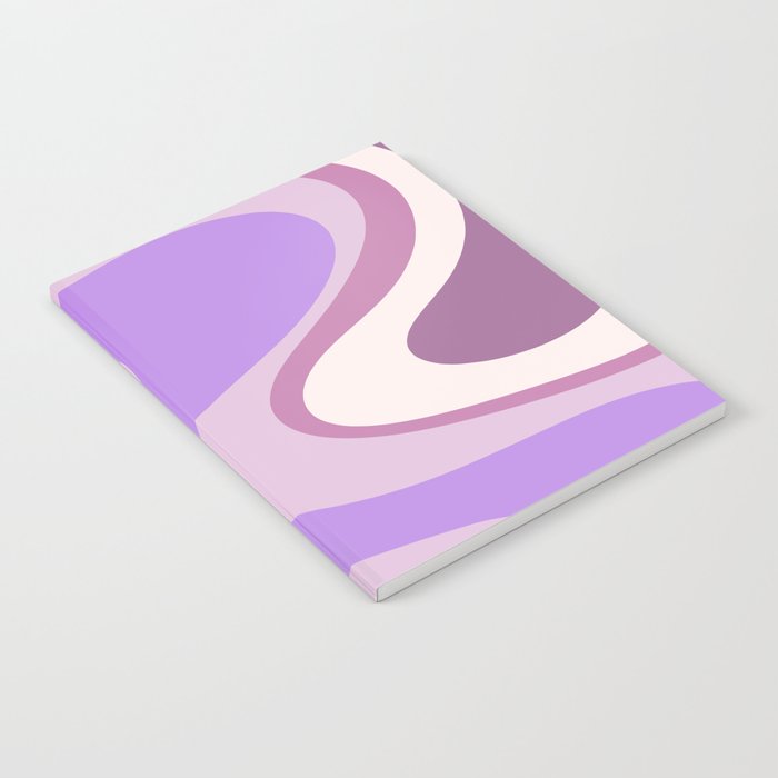 Purple Dream Retro Liquid Swirls Abstract Notebook Gallery Image 1
