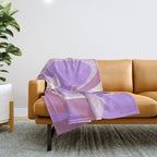 Purple Dream Retro Liquid Swirls Abstract Throw Blanket Gallery Image 1