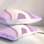 Purple Dream Retro Liquid Swirls Abstract Pillow Sham Gallery Image 3