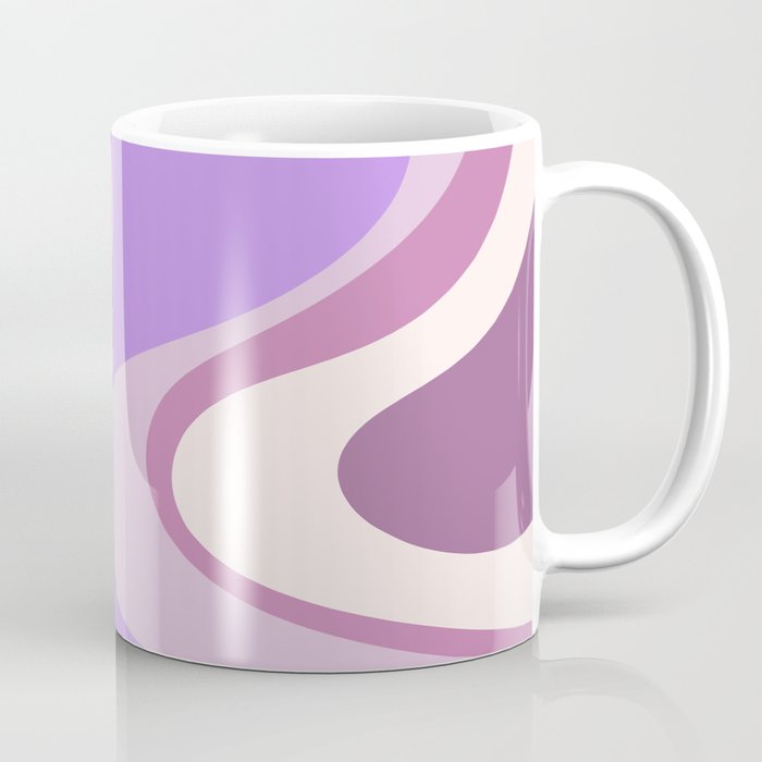 Purple Dream Retro Liquid Swirls Abstract Coffee Mug Gallery Image 1