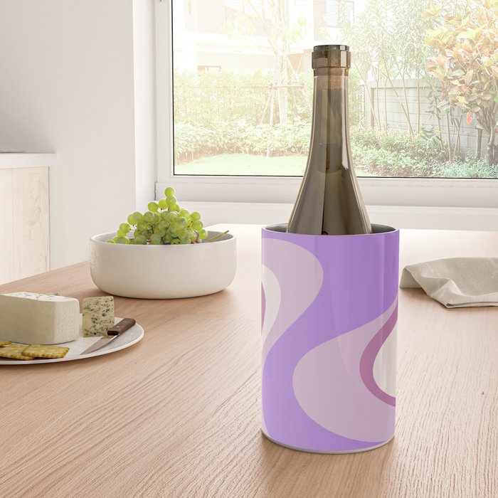 Purple Dream Retro Liquid Swirls Abstract Wine Chiller Gallery Image 4