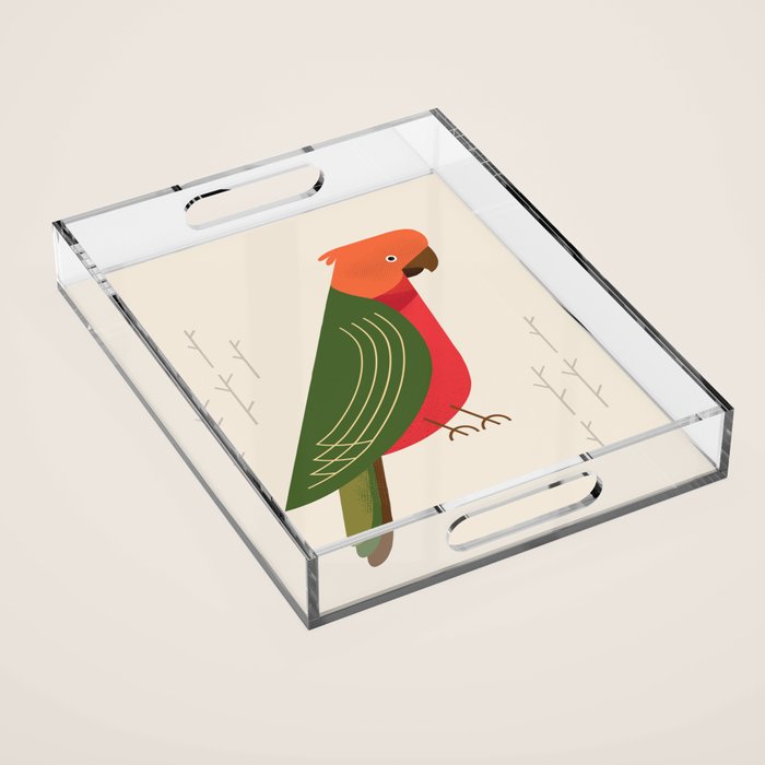 Australian King Parrot, Bird of Australia Acrylic Tray Gallery Image 1
