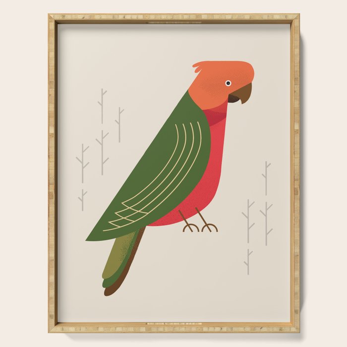 Australian King Parrot, Bird of Australia Serving Tray Gallery Image 1