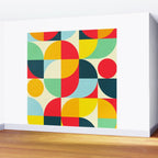 Mid Century Bauhaus Geometric Pattern Wall Mural Gallery Image 2