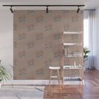 Neutral Modern Flowers- Romantic Botanical Pattern Wall Mural Gallery Image 1