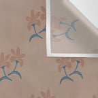 Neutral Modern Flowers- Romantic Botanical Pattern Wall Tapestry Gallery Image 3