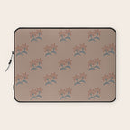 Neutral Modern Flowers- Romantic Botanical Pattern Laptop Sleeve Gallery Image 1