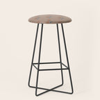 Neutral Modern Flowers- Romantic Botanical Pattern Stool Gallery Image 1
