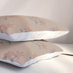 Neutral Modern Flowers- Romantic Botanical Pattern Pillow Sham Gallery Image 3