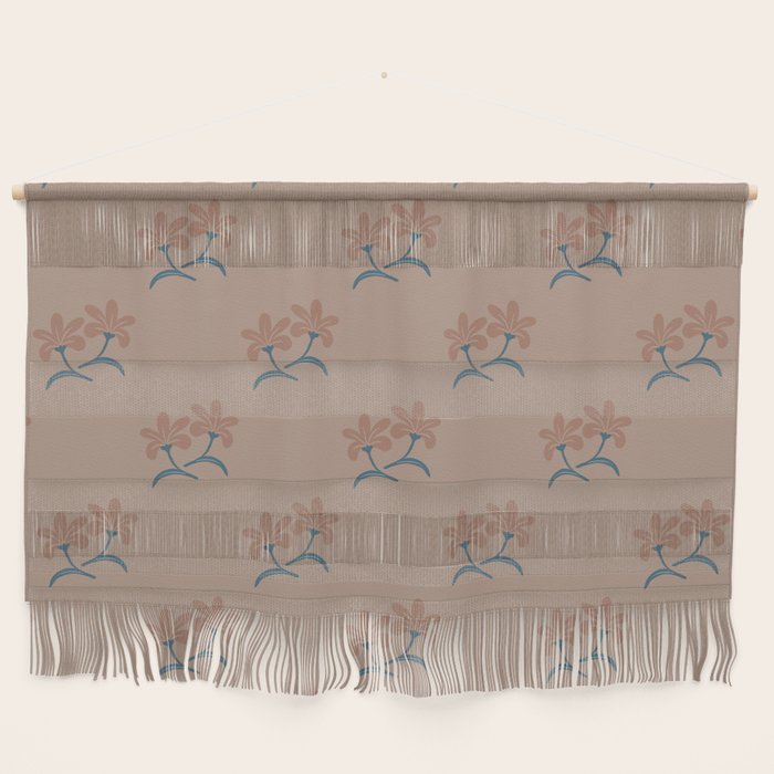 Neutral Modern Flowers- Romantic Botanical Pattern Wall Hanging Gallery Image 1