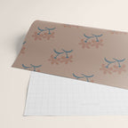 Neutral Modern Flowers- Romantic Botanical Pattern Wrapping Paper Gallery Image 2