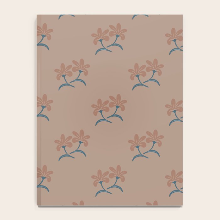 Neutral Modern Flowers- Romantic Botanical Pattern Notebook Gallery Image 4