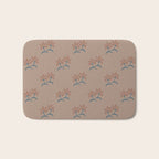 Neutral Modern Flowers- Romantic Botanical Pattern Bath Mat Gallery Image 1