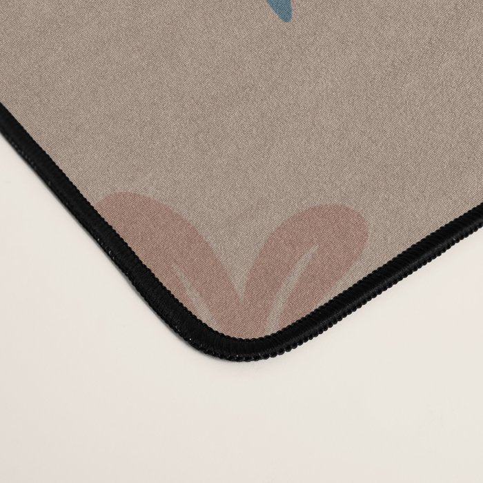 Neutral Modern Flowers- Romantic Botanical Pattern Desk Mat Gallery Image 4