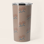 Neutral Modern Flowers- Romantic Botanical Pattern Travel Mug Gallery Image 1