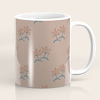 Neutral Modern Flowers- Romantic Botanical Pattern Coffee Mug Gallery Image 1