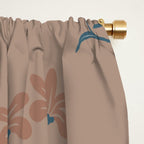 Neutral Modern Flowers- Romantic Botanical Pattern Window Curtain Gallery Image 2